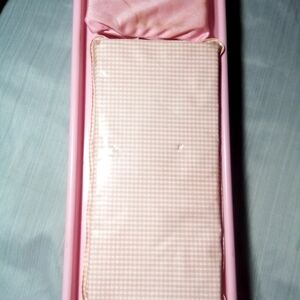 Vintage Barbie Bed From 1973 By  Mattel Pink Platform Bed With Pillow & Mattress
